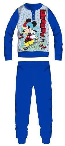 Disney Mickey Mouse Winter-Pyjama für Kinder – Baumwollflanell-Pyjama – Mittelblau – 104