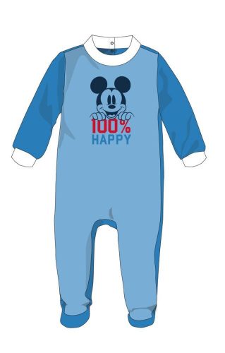 Calzature in pelle scamosciata Disney Topolino - blu medio-bianco - per bambini da 0 a 1 mese