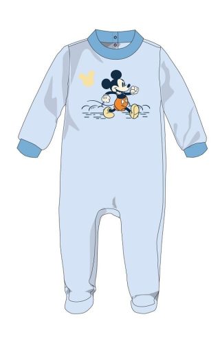 Kick-uri din piele intoarsa pentru bebe Disney Mickey Mouse - albastru deschis - pentru bebelusi intre 1-3 luni