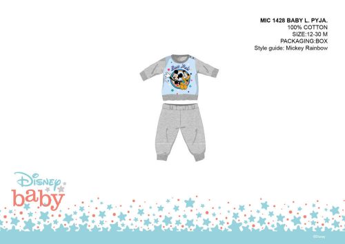 Disney Mickey mouse baby pajamas - jersey cotton pajamas - gray - 80