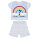 Disney Mickey Mouse Sommer-Kurzarm-Baby-Pyjama – Baumwoll-Jersey-Pyjama – Grau – 80