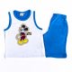 Mickey mouse boy cotton summer ensemble - t-shirt-shorts set - medium blue - 104