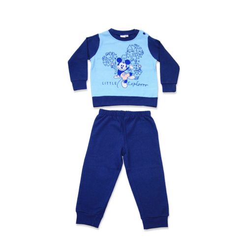 Winter flannel baby pajamas - Mickey mouse - dark blue - 80