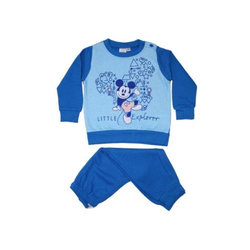 Pijamale de iarnă flanel pentru bebeluși - Mickey mouse - albastru deschis - 80