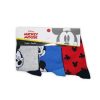 Calzini per bambini in cotone - 3 paia - Topolino - grigio-blu medio-rosso - 31-34