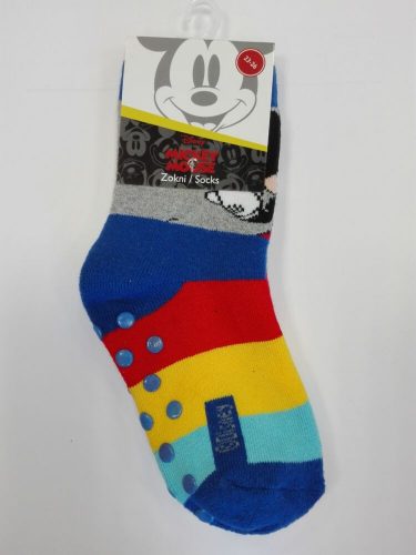 Non-slip children's ankle socks - Mickey mouse - plush - medium blue - 23-26