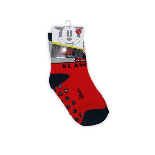 Anti-slip children's ankle socks - Mickey mouse - plush - red - 27-30