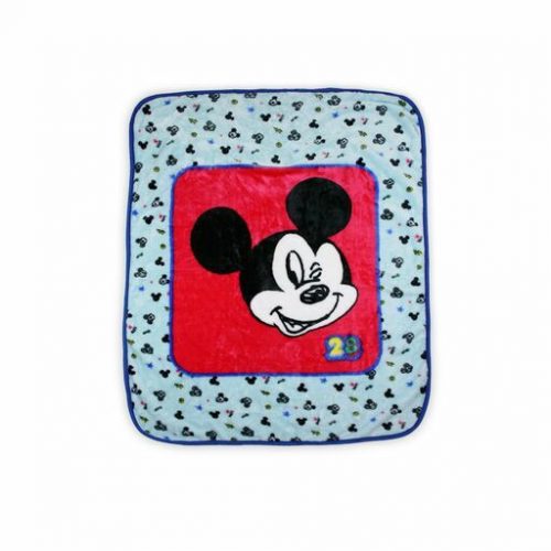 Mickey Mouse Babydecke für Jungen – 110 x 140 cm – Hellblau