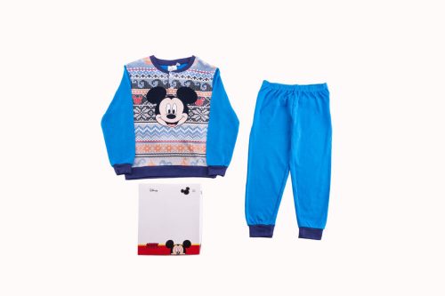 Kinderpyjama aus dicker Baumwolle - Mickey Mouse - Mittelblau - 98