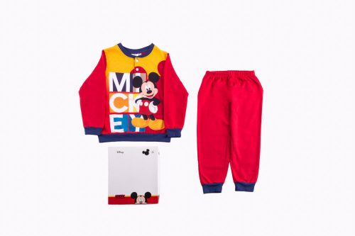 Flanell-Kinderpyjama - Mickey Mouse - rot - 98