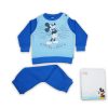 Pijamale de iarnă din bumbac gros pentru bebeluși - Mickey Mouse - the Best - albastru mediu - 92