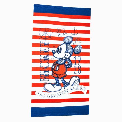 Mickey mouse children's beach towel - quick-drying beach towel - red and white stripes