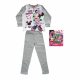 Long thin cotton children's pajamas - Minnie mouse - Jersey - gray - 104