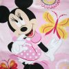 Long thin cotton children's pajamas - Minnie mouse with butterflies - Jersey - light pink - 110