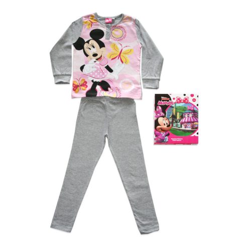 Long thin cotton children's pajamas - Minnie mouse with butterflies - Jersey