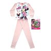 Dlhé tenké bavlnené detské pyžamo - Minnie mouse - Jersey - svetloružové - 104