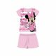 Summer short-sleeved children's cotton pajamas - Disney Minnie Mouse - striped - light pink - 140