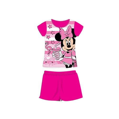 Pijamale de vară pentru copii din bumbac cu mâneci scurte - Disney Minnie mouse