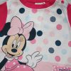 Hosszú vékony pamut baba pizsama - pöttyös Minnie egér - Jersey - pink - 80