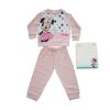 Pijamale lungi subțiri din bumbac pentru bebeluși - Minnie Mouse cu buline - Jersey - roz deschis - 80