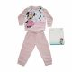 Long thin cotton baby pajamas - polka dot Minnie Mouse - Jersey - light pink - 86