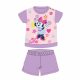 Sommerlicher Kurzarm-Babypyjama aus Baumwolle - Disney Minnie Mouse - Sterne - Helllila - 80er Jahre