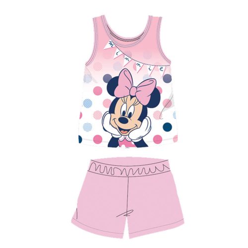 Summer sleeveless cotton baby pajamas - Disney Minnie Mouse - light pink - 92