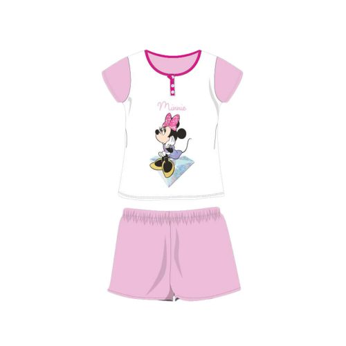 Sommer-Kurzarm-Kinderpyjama aus Baumwolle – Disney Minnie Maus