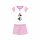 Pigiama estivo per bambini in cotone a maniche corte - Disney Minnie mouse - con scritta Minnie - rosa chiaro - 104