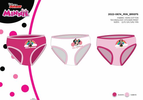 3-piece girl's cotton panties - Disney Minnie Mouse