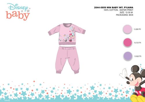 Winter cotton interlock baby pajamas - Disney Minnie Mouse