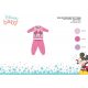 Winter cotton interlock baby pajamas - Disney Minnie mouse - pink - 80