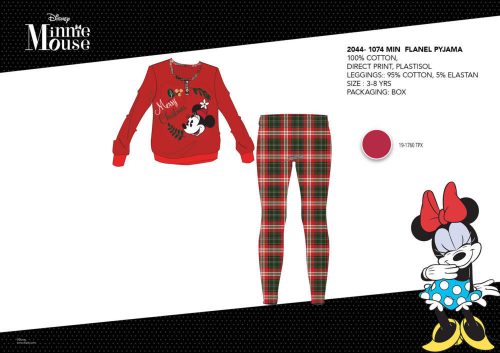 Pigiama invernale per bambini in cotone spesso - pigiama di flanella - Disney Minnie Mouse