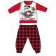 Disney Minnie mouse winter thick Christmas baby pajamas - cotton flannel pajamas - red-black - 86