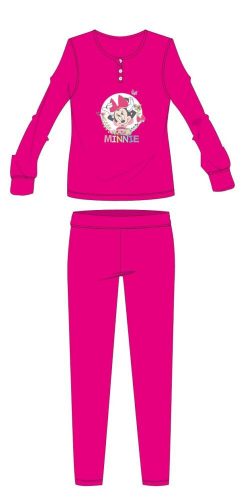 Disney Minnie Mouse Winter-Kinderpyjama aus Baumwolle – Interlock-Pyjama – Rosa – 104