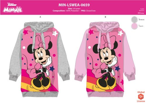 Hanorac Disney Minnie Mouse pentru fete - gri - 104