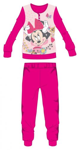 Fleece pyžamo Disney Minnie mouse - zimní tlusté dětské pyžamo - růžové - 104