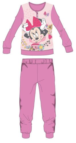 Fleece pyžamo Disney Minnie mouse - zimní tlusté dětské pyžamo - růžové - 128