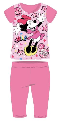 Disney Minnie mouse short-sleeved summer cotton pajamas - children's jersey pajamas - pink - 110