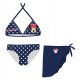 Disney Minnie Mouse swimsuit set - bikini with triangle top + skirt for little girls - dark blue - 116