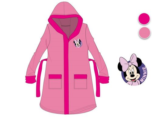 Accappatoio in cotone con cappuccio Disney Minnie per bambini - rosa - 98-104