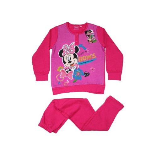 Zimní flanelové dětské pyžamo - Minnie mouse - růžová - 104