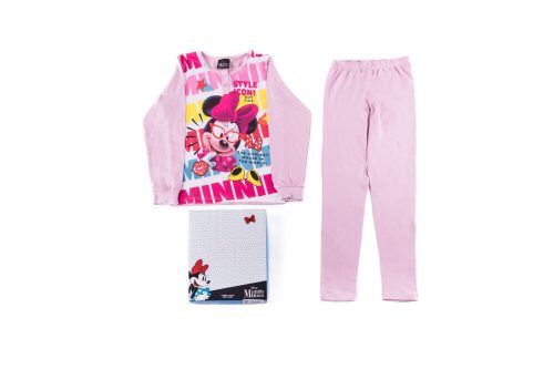 Long thin children's pajamas - Minnie Mouse - 128 - light pink