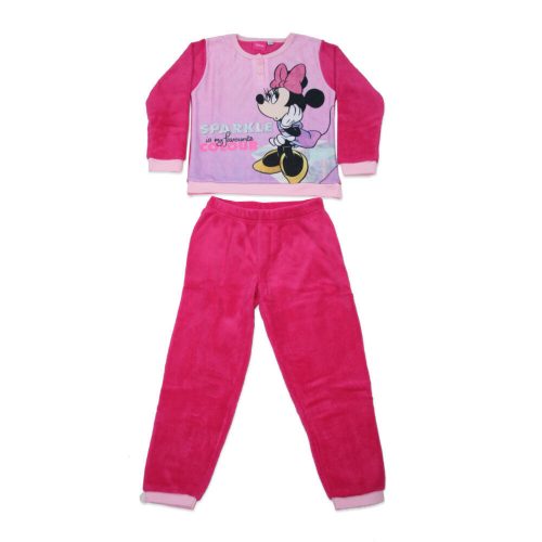 Winter-Kinderpyjama – Koralle – Minnie Maus – Rosa – 104