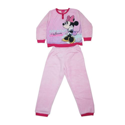 Pijamale de iarnă pentru copii - Coral - Minnie mouse - roz deschis - 110