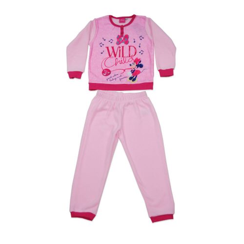 Kinderpyjama aus Winterfleece - Minnie Mouse - hellrosa - 110