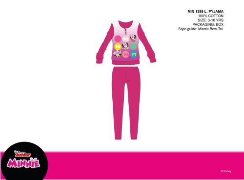 Pijamale pentru copii din bumbac subțire Minnie mouse Disney - pijamale din jerse - roz - 110