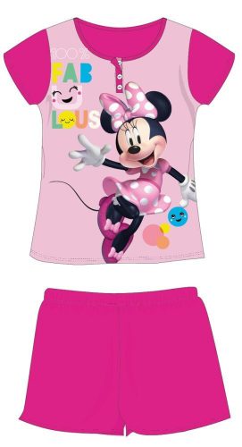 Pigiama estivo per bambini Disney Minnie a maniche corte - pigiama in jersey di cotone - rosa - 104