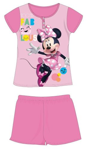 Disney Minnie mouse letní dětské pyžamo s krátkým rukávem - bavlněné žerzejové pyžamo - růžové - 104