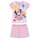 Disney Minnie egér nyári rövid ujjú gyerek pizsama - pamut jersey pizsama - világosrózsaszín - 104